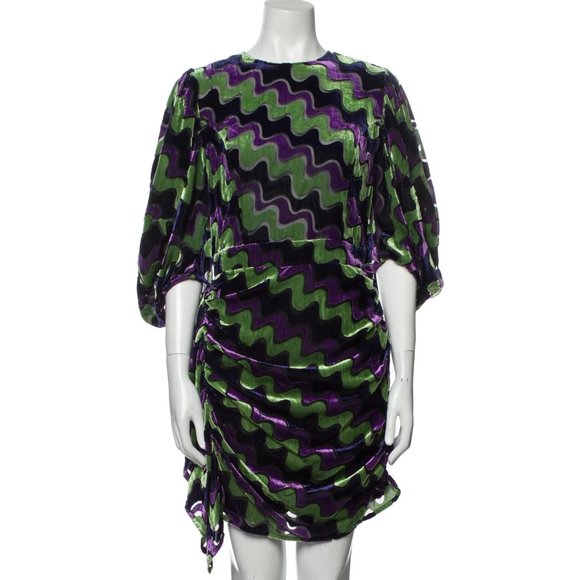 RHODE Pia Printed Mini Dress Size: M - Picture 6 of 8